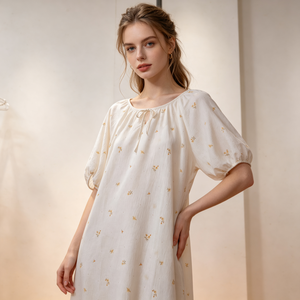 <span class=keywords><strong>Camicia</strong></span> <span class=keywords><strong>da</strong></span> <span class=keywords><strong>Notte</strong></span> di Lusso in <span class=keywords><strong>Viscosa</strong></span> a Maniche Corte per Donna, Taglie Forti, Estiva, Morbida, Ecologica, di Tendenza, Personalizzabile - Product Image 5
