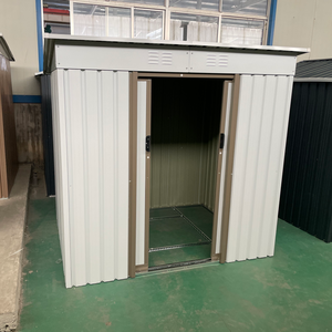 Abri <span class=keywords><strong>de</strong></span> jardin extérieur 6x4 pieds, abri métallique tout temps avec portes verrouillables - Product Image 4