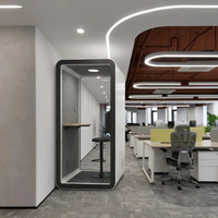 UNIBOOTH - Cabine de bureau insonorisée en aluminium robuste, 33 dB, ignifuge ISO 23351, montage rapide, pour espace de coworking, studio, prête à être expédiée