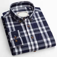 Kemeja Pria Lengan Panjang Motif Kotak-kotak Karbon Grosir 100% Katun, Kemeja Kasual Formal Kantor, Kemeja Tuxedo Custom untuk Pria