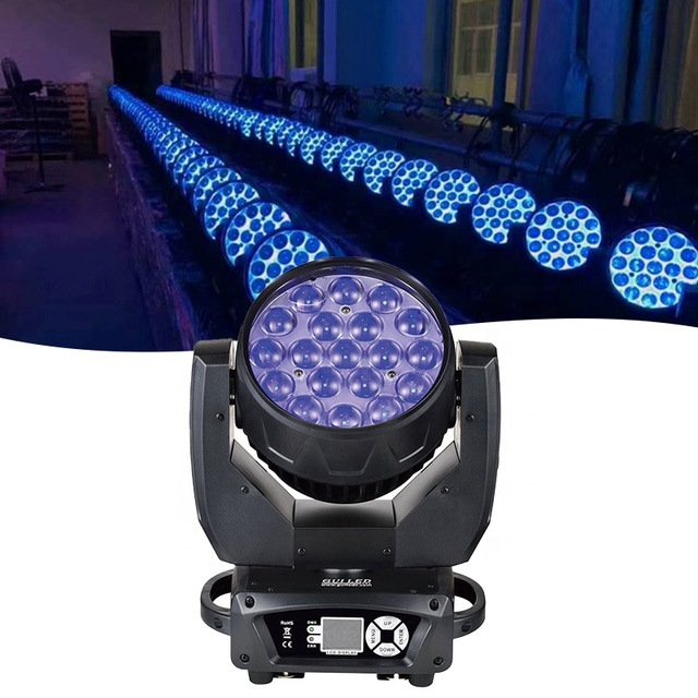 19x15w 4in1 Zoom mac Aura Led Moving Head Bee Eye Light Wash Beam Dj Stage Lights