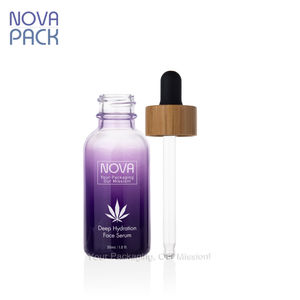 पर्यावरण के अनुकूल बॉस्टन की बोतलें 1 औंस 2 औंस ग्रेडिएंट हरे लाल बैंगनी ग्लास टिंचर तेल के साथ सीरम की बोतलें - Product Image 6