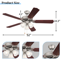Ventilateur de plafond avec télécommande, ampoule avec ventilateur et télécommande