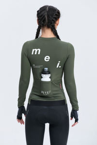 Maglia Termica da <span class=keywords><strong>Ciclismo</strong></span> per Donna, Asciugatura Rapida, Traspirante, <span class=keywords><strong>Abbigliamento</strong></span> Sportivo Caldo Tinta Unita per l'Inverno - Product Image 3