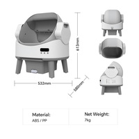 Bac à litière autonettoyant pour chat 8L, toilette automatique intelligente pour chat avec contrôle par application, 9 capteurs, désodorisation et parfum désodorisant