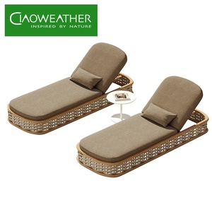 Lit de repos en rotin, mobilier d'extérieur, chaise longue en <span class=keywords><strong>bois</strong></span>, mobilier de piscine, transats d'extérieur, lit de jour, mobilier de patio, chaise longue en teck - Product Image 6