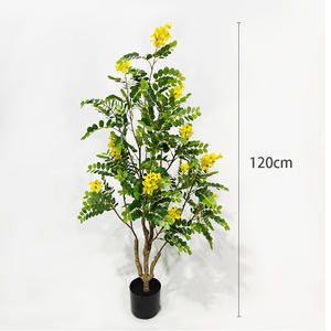 Planta en Maceta Grande de Estilo Nórdico, Material PE, 130 cm, Duradera, Ecológica, Sofora Japonica, para Interiores, Sala de Estar - Product Image 3