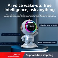Robot espacial adorable con IA, altavoz, radio, chat de voz, canto, iluminación LED RGB para control por voz, juguete tecnológico creativo para niños