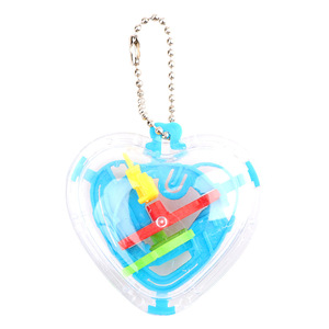 Bola laberinto 3D en forma de corazón, 50 niveles con llavero, juguete educativo portátil para niños de 4 a 6 años - Product Image 4
