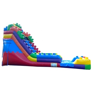 Tobogán acuático comercial personalizado de 15 pies de altura, tobogán de bloques de construcción inflable, tobogán acuático para <span class=keywords><strong>alquiler</strong></span> - Product Image 5