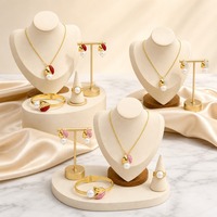 Ensemble collier et boucles d'oreilles tendance classique en perles pour femme, pendentif perle goutte d'eau doré, bijoux élégants, cadeau pour elle