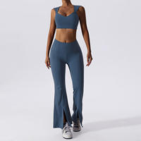Ensemble de sport personnalisable 2 pièces pour la gym et le yoga : Soutien-gorge de sport et leggings larges