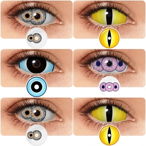 Bán buôn Anime Đen sclera Kính áp tròng Sharingan Kính áp tròng freshgo pseyeche Halloween whiteout Màn kính áp tròng - Product Image 6