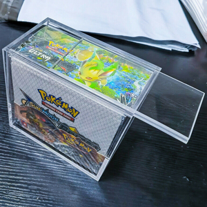 Boîte de <span class=keywords><strong>booster</strong></span> de jeu de cartes à collectionner Pokémon, boîte de <span class=keywords><strong>booster</strong></span> de cartes Pokémon en acrylique transparent avec couvercle coulissant - Product Image 6