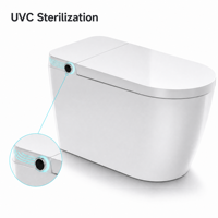 WC intelligent avec bidet électrique, siège chauffant, chasse d'eau automatique et télécommande