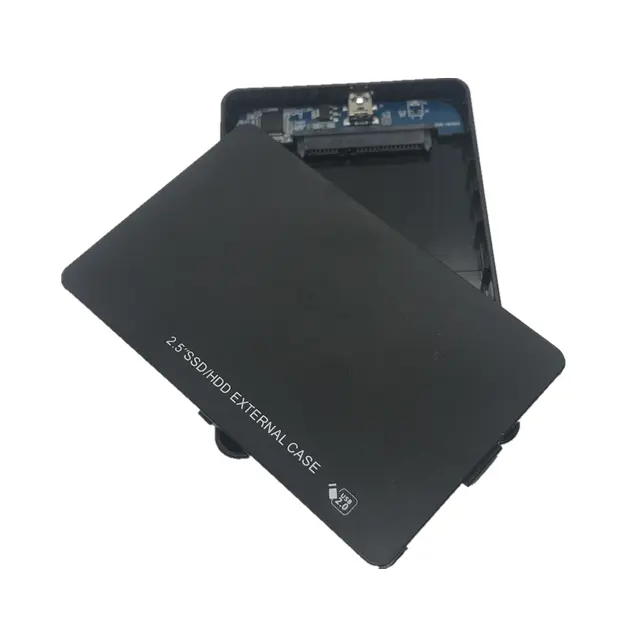 HDD संलग्नक यूएसबी 2.0 SATA 2.5 इंच बाहरी प्लास्टिक HDD मामला