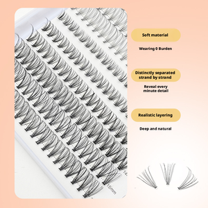 Extensiones de Pestañas Preformadas, Pestañas Adhesivas Termoselladas, Libres de Crueldad Animal, Veganas, Naturales, Largas, Negras Intensas, 10D 20D 240Fans <span class=keywords><strong>XXL</strong></span> Jumbo - Product Image 4