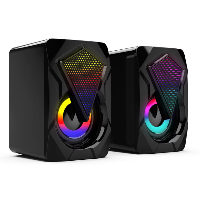 RGB Colorful LED Lighting for 5.3 Wired Desktop Game Audio Speakers IPX-6 Waterproof APP Support Remote Control for