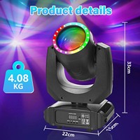 Projecteurs mobiles 200W à effet arc-en-ciel, lumières LED professionnelles pour DJ, concerts, fêtes, mariages et boîtes de nuit