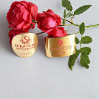 Étiquette en métal aluminium personnalisée avec adhésif en relief pour bouteilles de vin et de parfum, étiquettes d'emballage de haute qualité