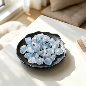 Cristal de Celestita Azul Natural en Bruto, Piedra Curativa, Fragmentos de Celestina Pulidos para la Elaboración de Joyas - Product Image 2