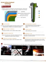 Vis autoperceuses bimétalliques en acier inoxydable 316 + SCM435, zinguées, classe 4.8/6.8, avec rondelle monobloc EPDM 3+1, tête hexagonale, filetage grossier