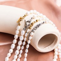 Colliers de perles d'eau douce pour femmes, bijoux élégants, bouton O T, Vintage, ensemble de colliers de perles personnalisés