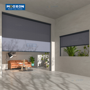 Mooxon Stores latéraux pour pergola personnalisés de grande taille Obturateur électrique coupe-vent anti-soleil avec filtrage de la lumière noire pour l'extérieur - Product Image 2