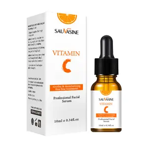 Serum hidratante orgânico com vitamina c, ácido hialurônico anti-envelhecimento, com essência de vitamina c, para brilho