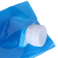 Réservoir d'eau pliable bleu Récipient compact portable avec bec pour Camping Survival Emergency Use Bathing Cooking