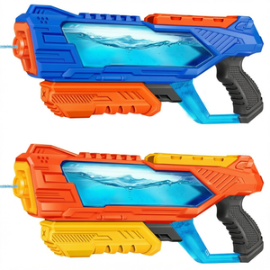 Pistola de Agua de Plástico Transparente, de Gran Capacidad y Largo Alcance, Juguete de Compresión para Batallas de Verano - Product Image 1