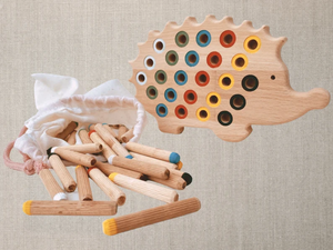 Niños pequeños sensoriales de madera educativo erizo Montessori juguetes tipo cama para aplicación de granja - Product Image 3