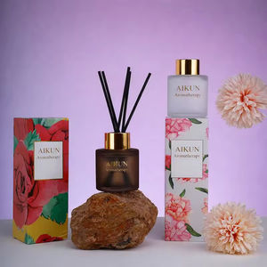 Aikun 50ml Glass Flameless Reed <b>Diffuser</b> with Long Lasting Fresh Essential <b>Oil</b> Aroma for Bedroom Bathroom Office Decor - Product Image 2