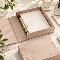 Boîte de rangement moderne et minimaliste pour projets de style, avec 3 anneaux, pour albums photo et présentoirs de vente au détail