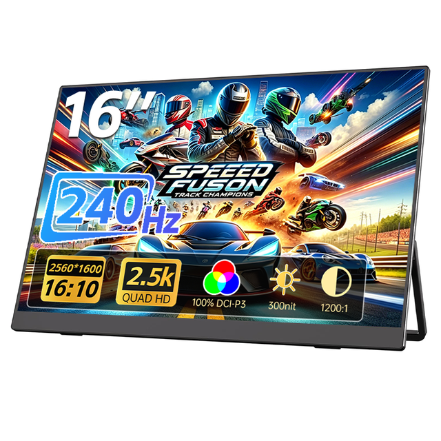 Eimio 16 Inch 240Hz Portable Gaming Monitor Type-C/ TFT IPS Panel Plug Play Laptop Monitor Extender Travel Outdoor OEM