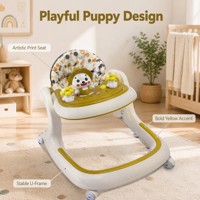 GEEN Trotteur pliable pour bébé avec siège à cadre en plastique, 4 roues, capacité de charge 20 kg, jouet d'apprentissage de la marche pour enfants toutes saisons, de la position assise à la position debout