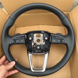 Volante de Cuero con Calefacción Completa para <span class=keywords><strong>Audi</strong></span> A3 A4 A5 <span class=keywords><strong>A6</strong></span> A7 Q3 Q5 Q7 A8 Q8 RS3, Volante Personalizado, Accesorios Interiores para Automóvil - Product Image 1