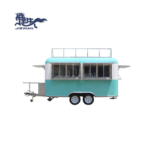 Remorque alimentaire en aluminium JX-FS400R de 4 mètres avec cadre en acier inoxydable, friteuse et équipement pour la vente de snacks et la restauration (personnalisable) - Product Image 3