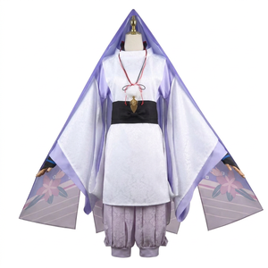 Costume de cosplay de soldat masculin Genshin Impact, tenue kimono japonaise blanche et violette, costume d'anime pour Halloween, jeu de rôle - Product Image 1