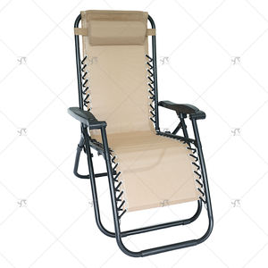 Silla de Jardín Plegable Portátil para Exteriores, Tumbona de Playa, Muebles Ajustables de Gravedad Cero con Almohada - Product Image 2