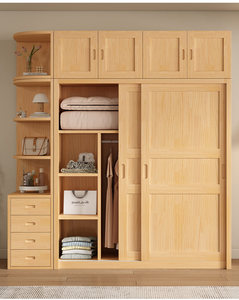 <span class=keywords><strong>Armario</strong></span> Moderno Convertible de Madera Maciza con Puertas Corredizas, Ensamblaje Personalizable, Muebles de Dormitorio, Entrega e Instalación - Product Image 1