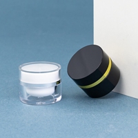Pot vide pour gel de nail art Gold Line 5ml, emballage pour gel de construction OEM/ODM, pot en plastique avec capuchon pour gel à ongles