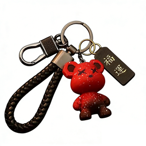 Llavero de Silicona Duradero de Primera Calidad al por Mayor, Diseño de Oso de Peluche, Parejas de Animales, Lindo Diseño de Dibujos Animados, Llavero de Plástico, Pequeño Regalo para Adolescentes - Product Image 4