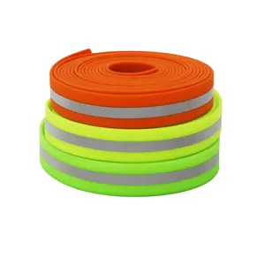 15 mm 20 mm Fluorescent green PVC coated webbing strap PVC dog lead and collar