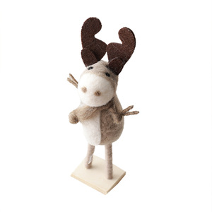 Vecchio pupazzo di neve e alci decorazioni natalizie ornamenti in feltro di lana bambole regalo di natale rifinite decorazioni natalizie - Product Image 5