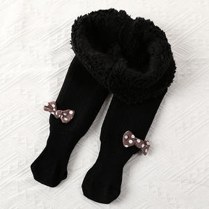 Collants en peluche épais pour enfants, chaussettes unisexe, de couleur unie, chaude, pour l'hiver, avec Double aiguille, pour filles - Product Image 5