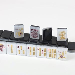 Black Luxury American <b>Mahjong</b> Tiles 144PCS Acrylic Eco-Friendly Hand Play <b>Mahjong</b> <b>Set</b> for Leisure Entertainment Wholesale - Product Image 4