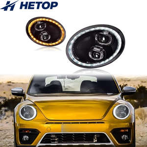 ไฟหน้า HETOP สำหรับรถโฟล์คสวาเกน บีเทิล ปี 2013-2021 อัพเกรดเลนส์ LED ไฟหน้ารถยนต์ อุปกรณ์ตกแต่งรถยนต์ ขายดี ติดตั้งง่ายแบบ Plug and Play พร้อมไฟ DRL - Product Image 1
