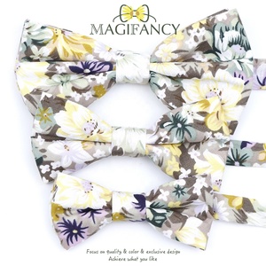 Ensemble de 3 tailles de nœud papillon en coton floral pour parents et enfants Chic Kid <span class=keywords><strong>Baby</strong></span> Pet Men Butterfly Father Son Party Dinner Wedding Gift Accessory - Product Image 4
