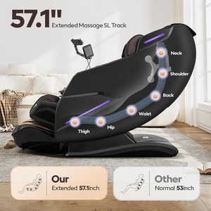 Best <b>Chair</b> <b>Zero</b> <b>Gravity</b> Recliner With Speaker Heating Therapy Foot Roller and Air <b>Chair</b> <b>Chair</b> Massag R - Product Image 4